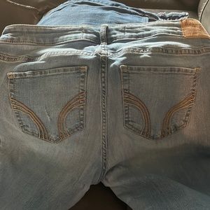 Hollister light wash ripped jeans